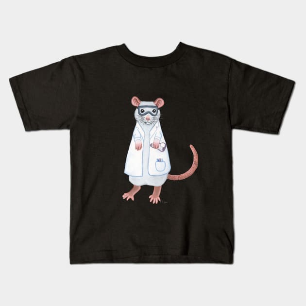 Lab Rat Kids T-Shirt by WolfySilver